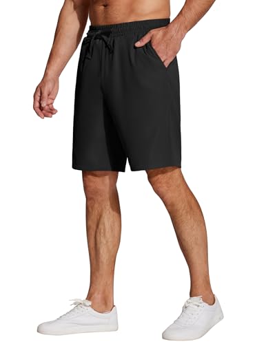 COOFANDY Men's Casual Lightweight Elastic Waist Walking Shorts with Pockets