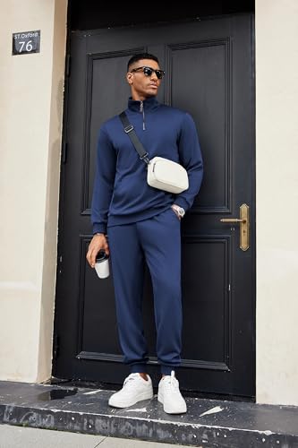 COOFANDY Men's Casual Jogging Sweatpants for Athletic Running and Workout
| COOFANDY Men's 2 Piece Quarter Zip Tracksui