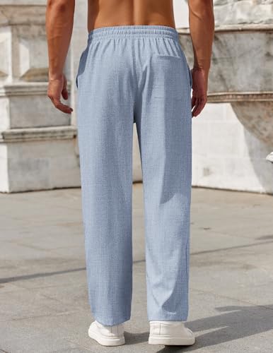 COOFANDY Men's Casual Drawstring Elastic Waist Linen Summer Beach Pants
| COOFANDY Mens Summer Drawstring Elastic Waist